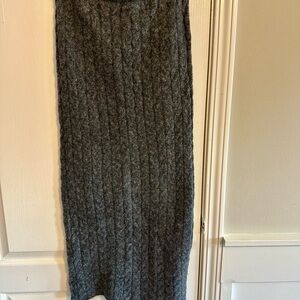 H&M Charcoal Cable Knit Maxi Skirt